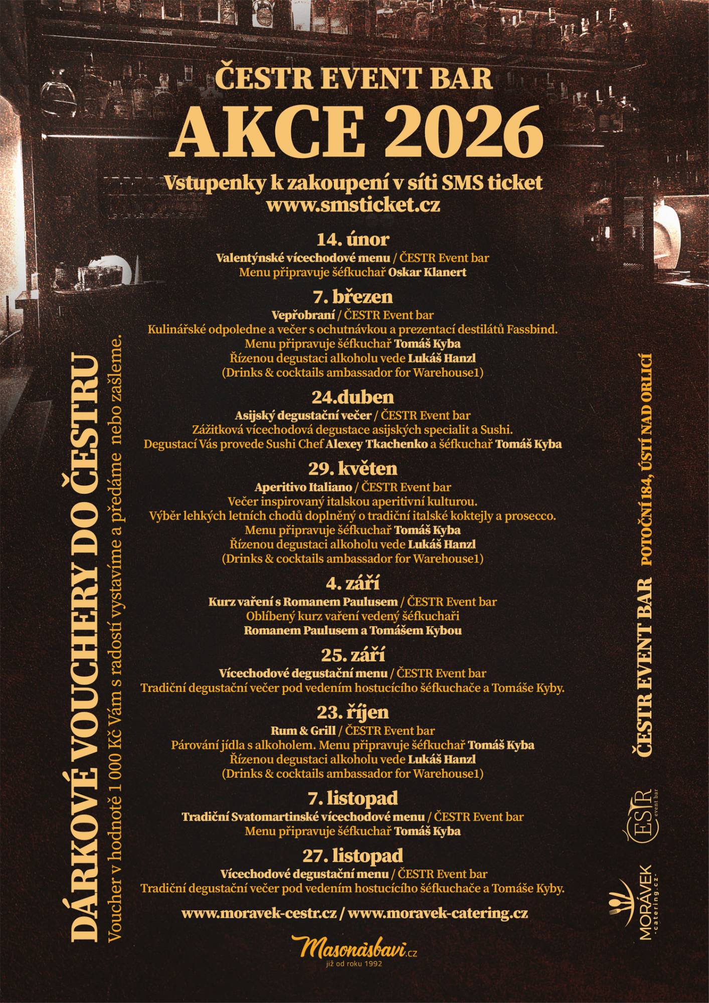 Plakát: Čestr Event Bar – akce 2026